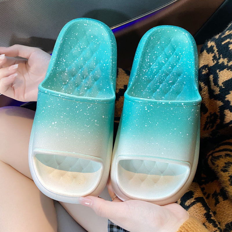 Ombre Gradient Beach Slippers - Thick Sole