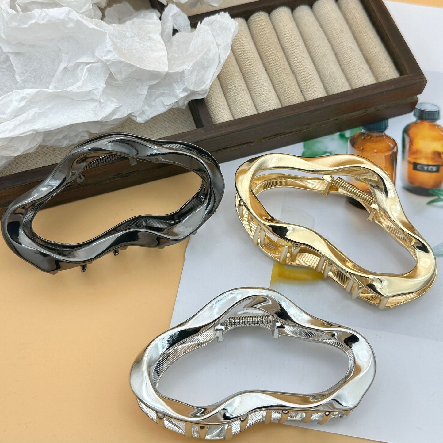 Metallic Cloud Hair Clip