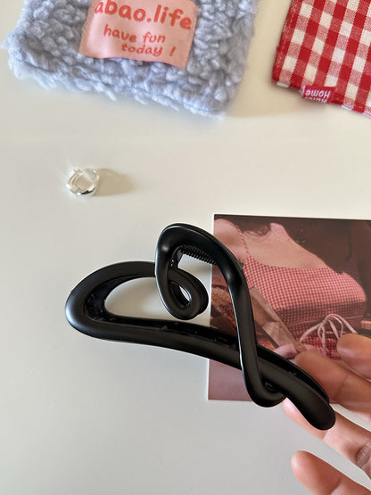 Cursive Heart Bow Hair Claw Clip