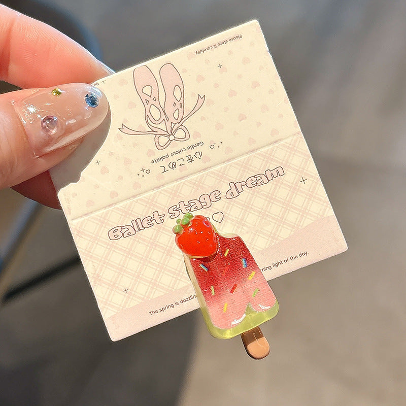 Cute Cartoon Ice Cream Hair Barrette