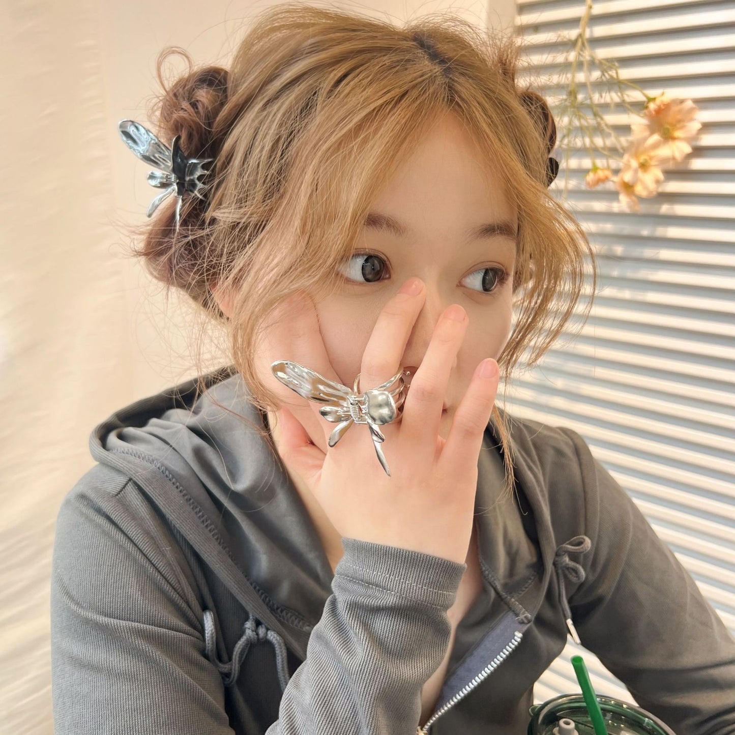 Hollow Butterfly Tassel Barrette