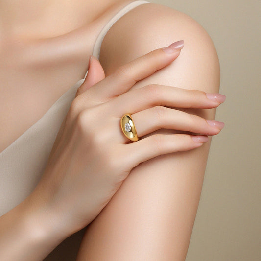 Diamond Geometric Ring
