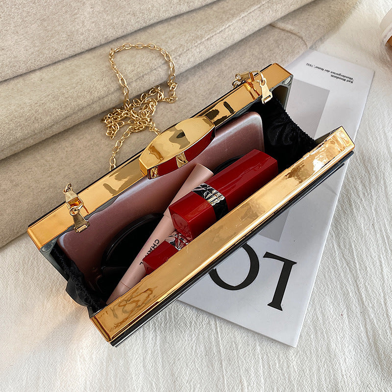 Women's High-end Acrylic Pattern Evening Bag