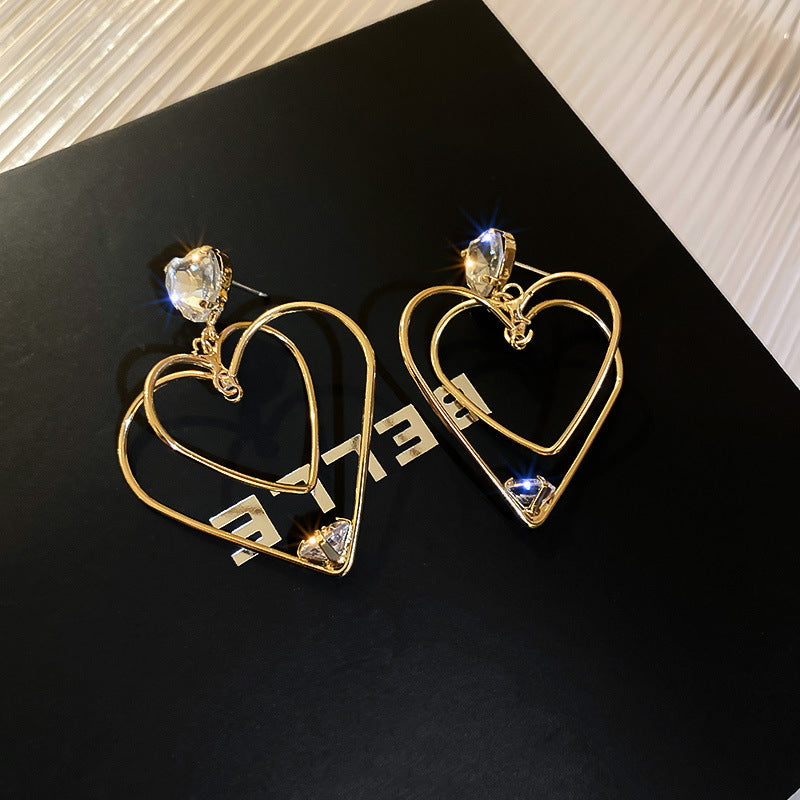 Love Heart Zircon Earrings