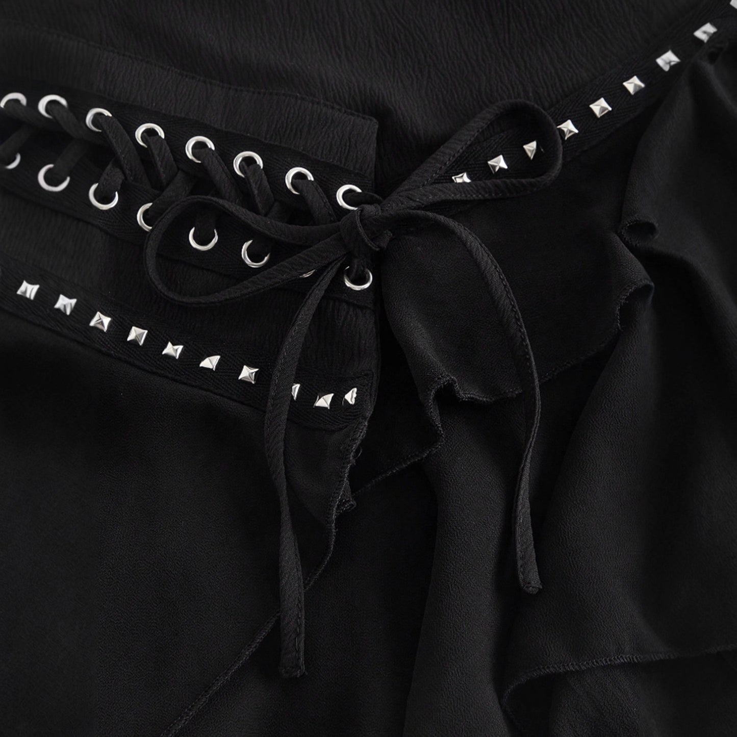 Playful Ruffled Asymmetric Mini Skirt