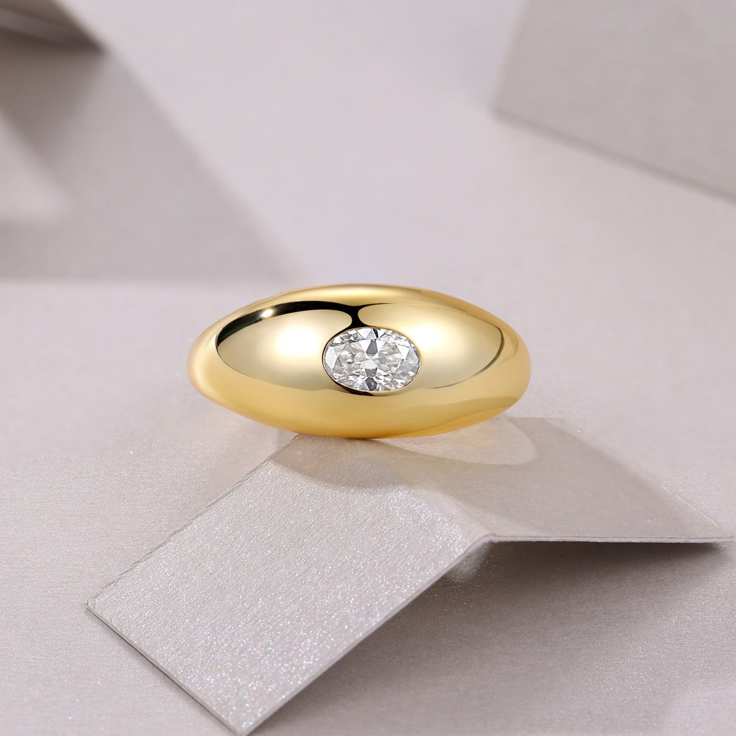 Diamond Geometric Ring