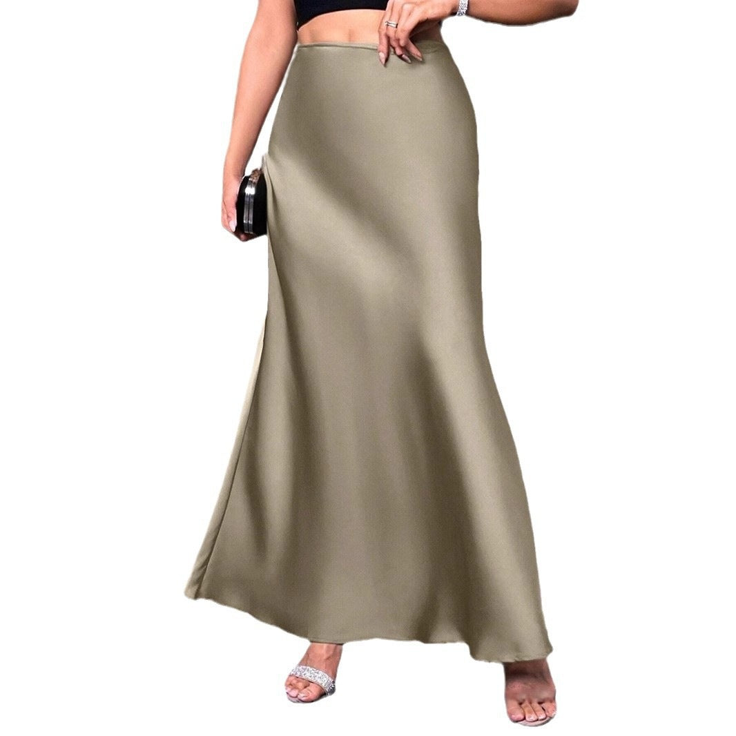 Satin Midi Skirt
