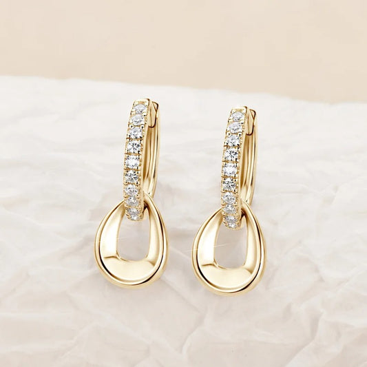 Moissanite Hoop Earrings