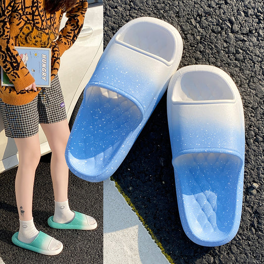 Ombre Gradient Beach Slippers - Thick Sole