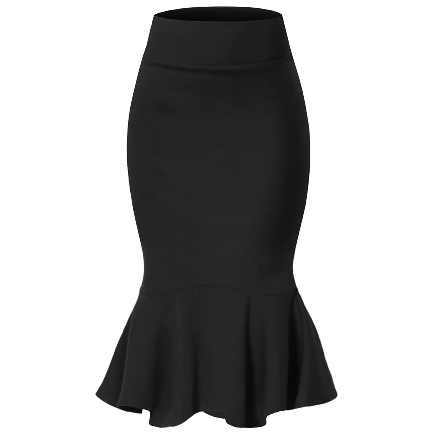 High Waist Mermaid Midi Skirt