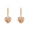 Korean Champagne Gradient Crystal Love Earrings
