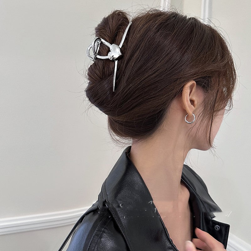 Love Heart Metal Hair Clip