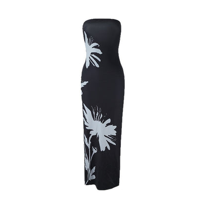 Ocean Breeze Floral Bodycon Maxi Dress
