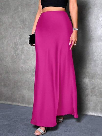 Satin Midi Skirt