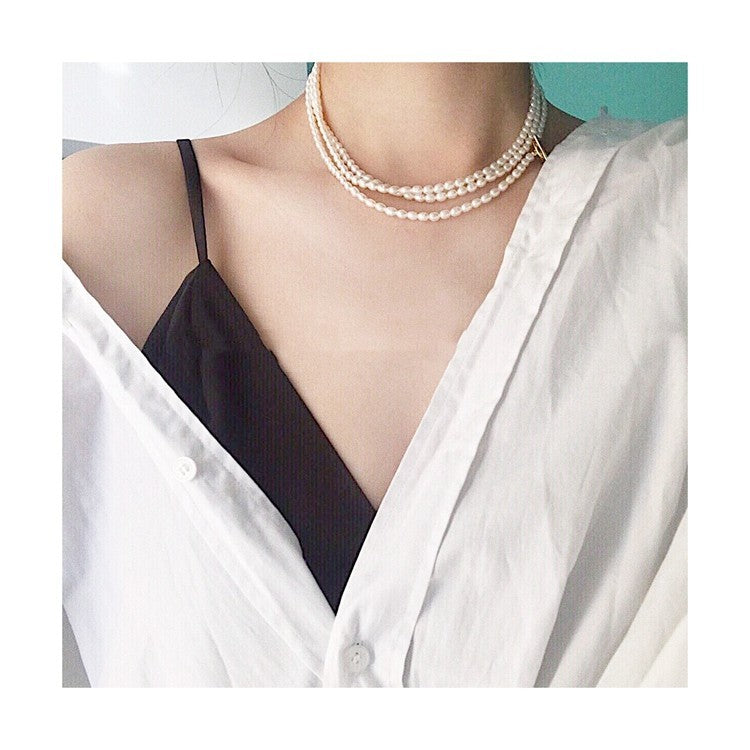 French Elegant Luxury Natural Pearl Long Necklace