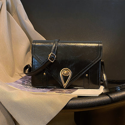 Envelope Shoulder Bag - Gold Teardrop Clasp