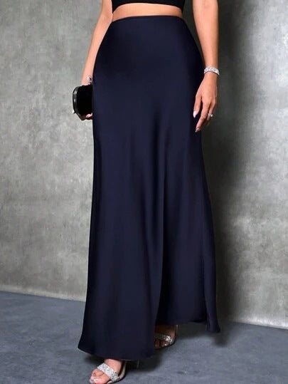 Satin Midi Skirt
