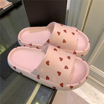 Heart Platform Slippers - Women's