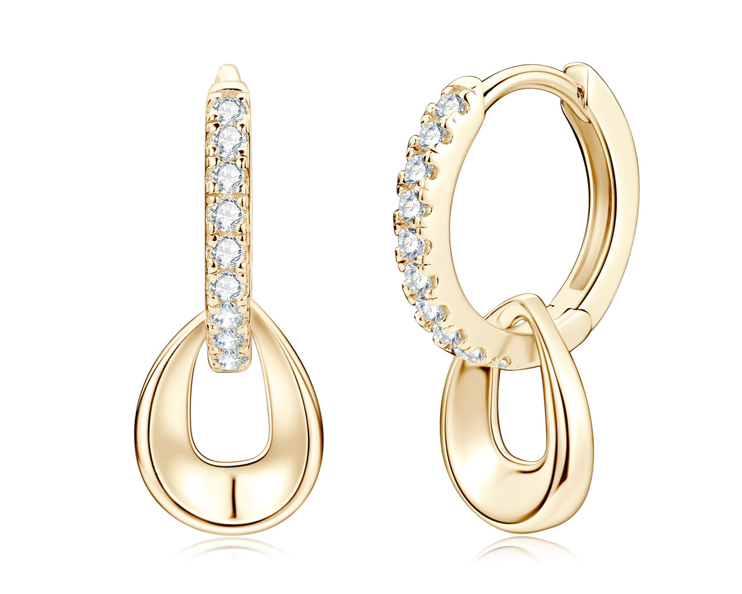 Moissanite Hoop Earrings
