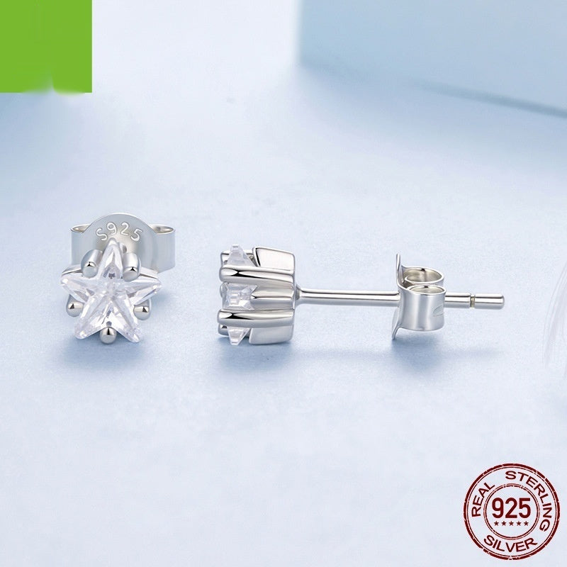 Twinkling Stars Stud Earrings - S9 Sterling Silver