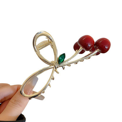 Cherry Love Heart Hair Claw Clip