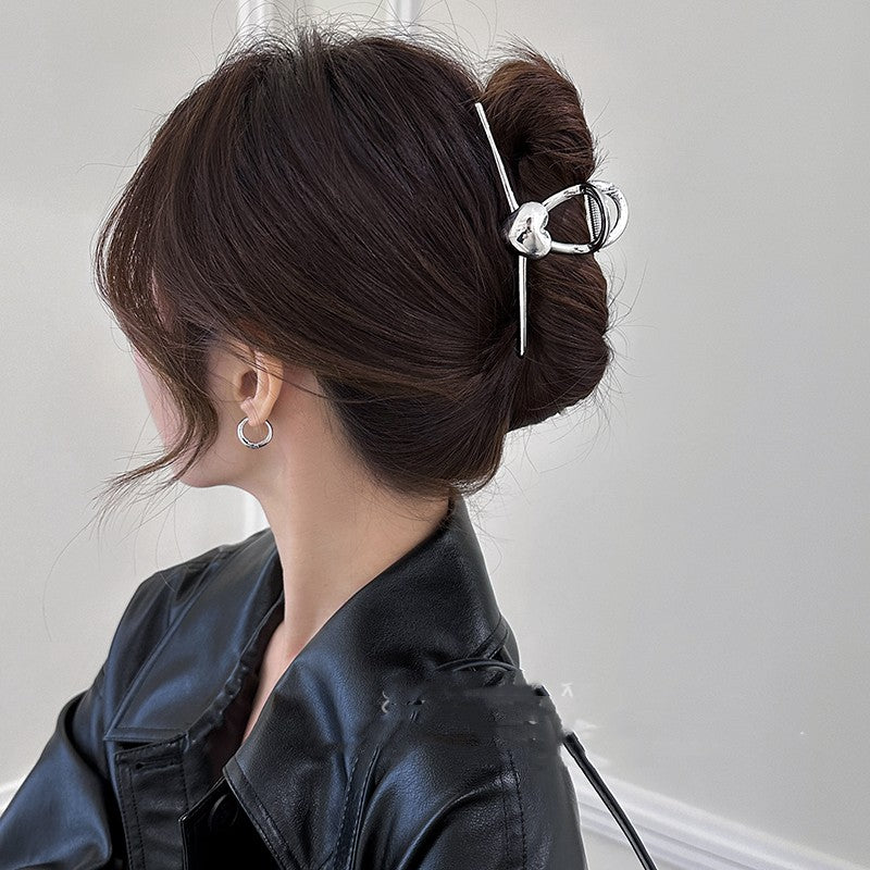 Love Heart Metal Hair Clip