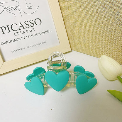 Triple Hearts Hair Claw Clip - Colorful