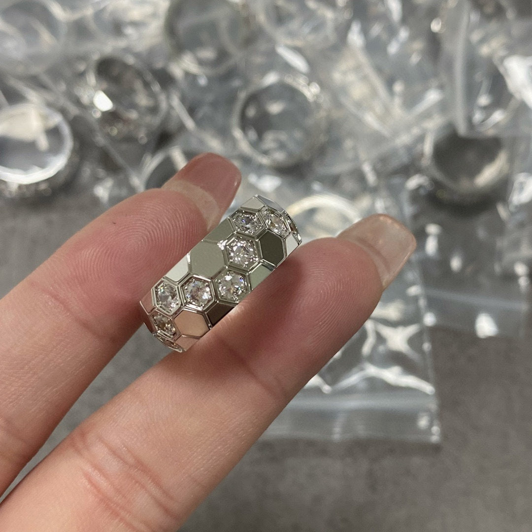 Honeycomb Diamond Ring