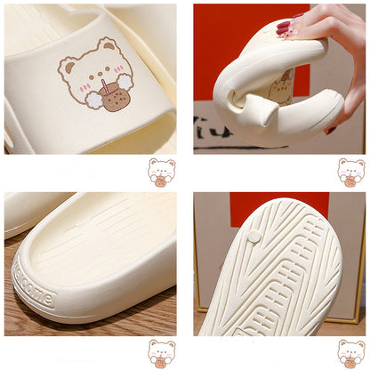 Bear with Boba Slippers