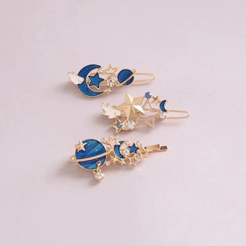 Starry Sky Hair Clips Set