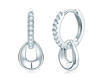 Moissanite Hoop Earrings