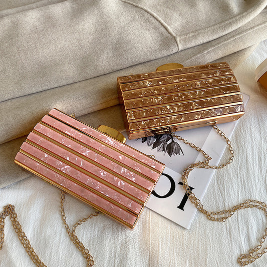 Women's High-end Acrylic Pattern Evening Bag