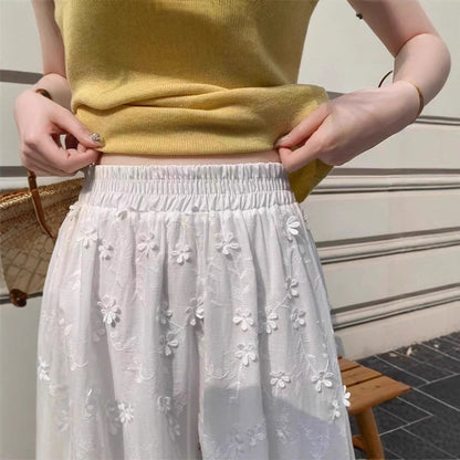 Floral Embroidered Maxi Skirt