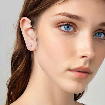 S925 Sterling Silver Star Stud Earrings