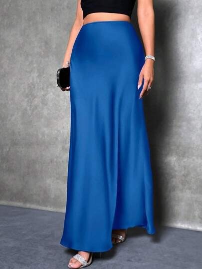 Satin Midi Skirt