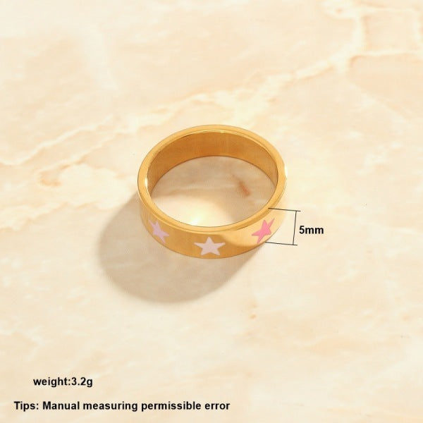 Enamel Ring - Heart, Stars, or Flowers