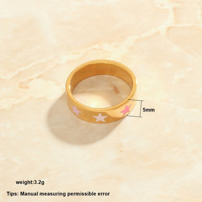 Enamel Ring - Heart, Stars, or Flowers