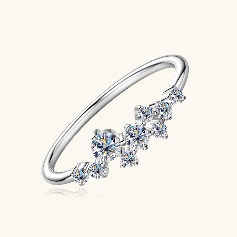 Starry Moissanite Ring - Sterling Silver