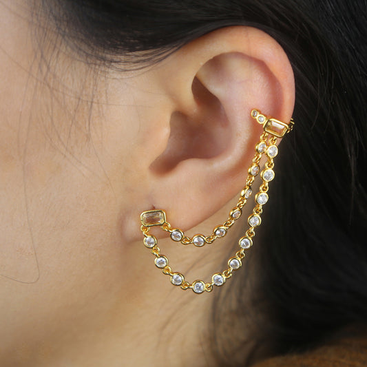 Zircon Stud Ear Cuff