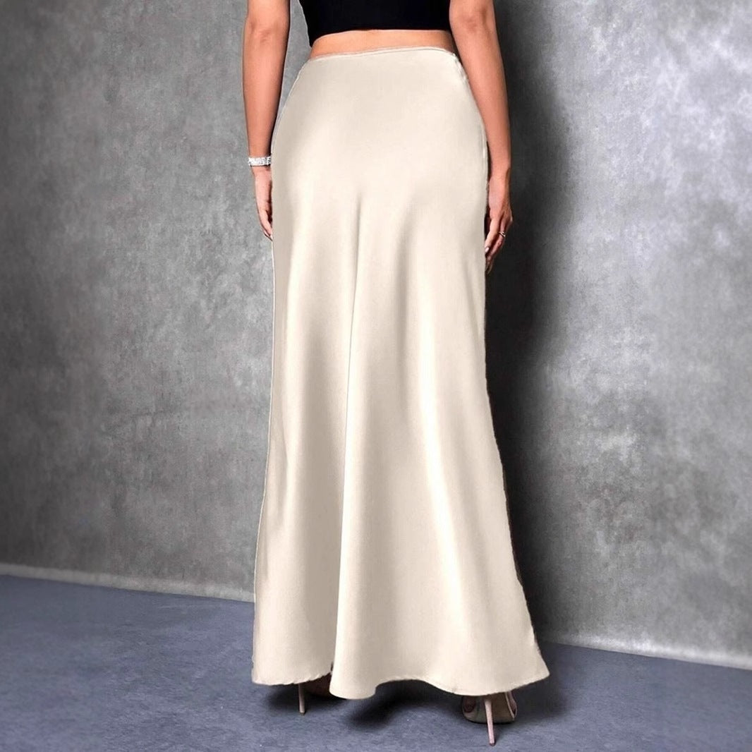 Satin Midi Skirt