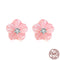 Flower Heart Stud Earrings - S925 Sterling Silver