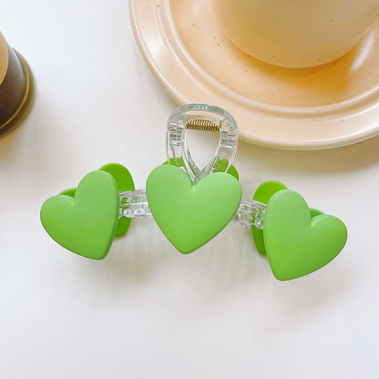 Triple Hearts Hair Claw Clip - Colorful