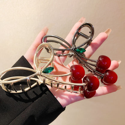 Cherry Love Heart Hair Claw Clip