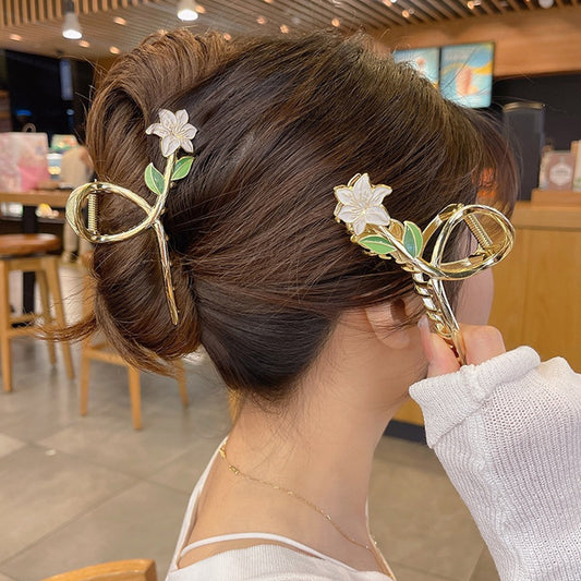 Exquisite Gardenia Flower Hair Clip