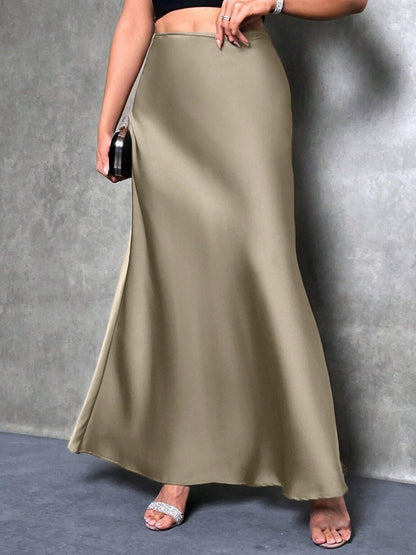 Satin Midi Skirt