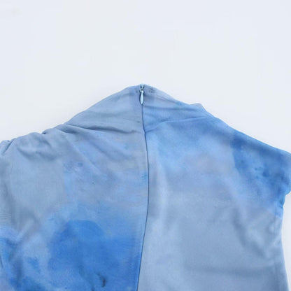 Ruched High Neck Dress