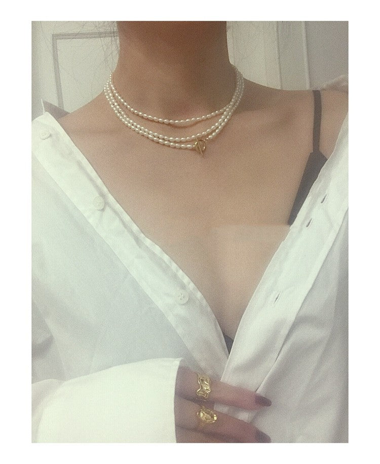 French Elegant Luxury Natural Pearl Long Necklace