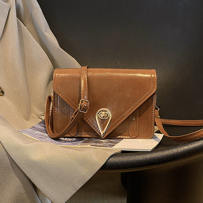 Envelope Shoulder Bag - Gold Teardrop Clasp