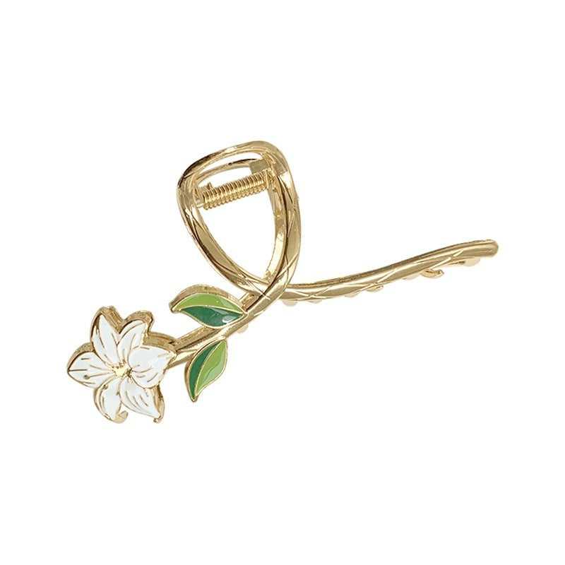 Exquisite Gardenia Flower Hair Clip