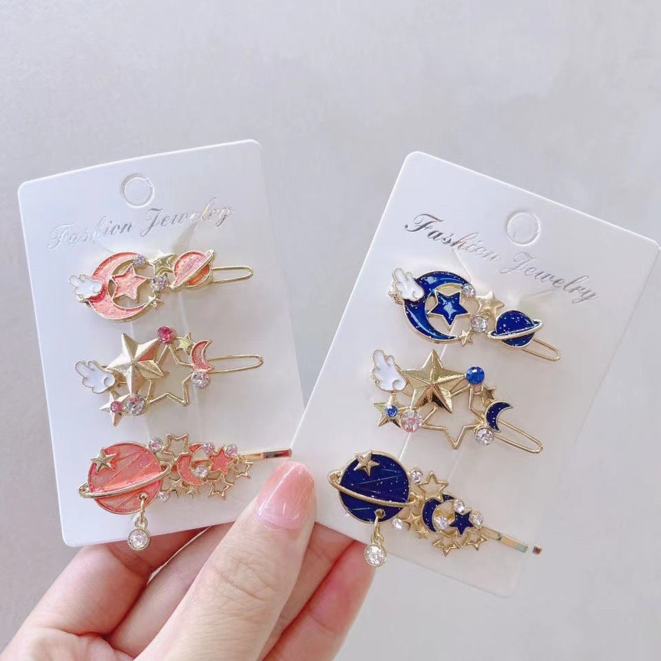 Starry Sky Hair Clips Set